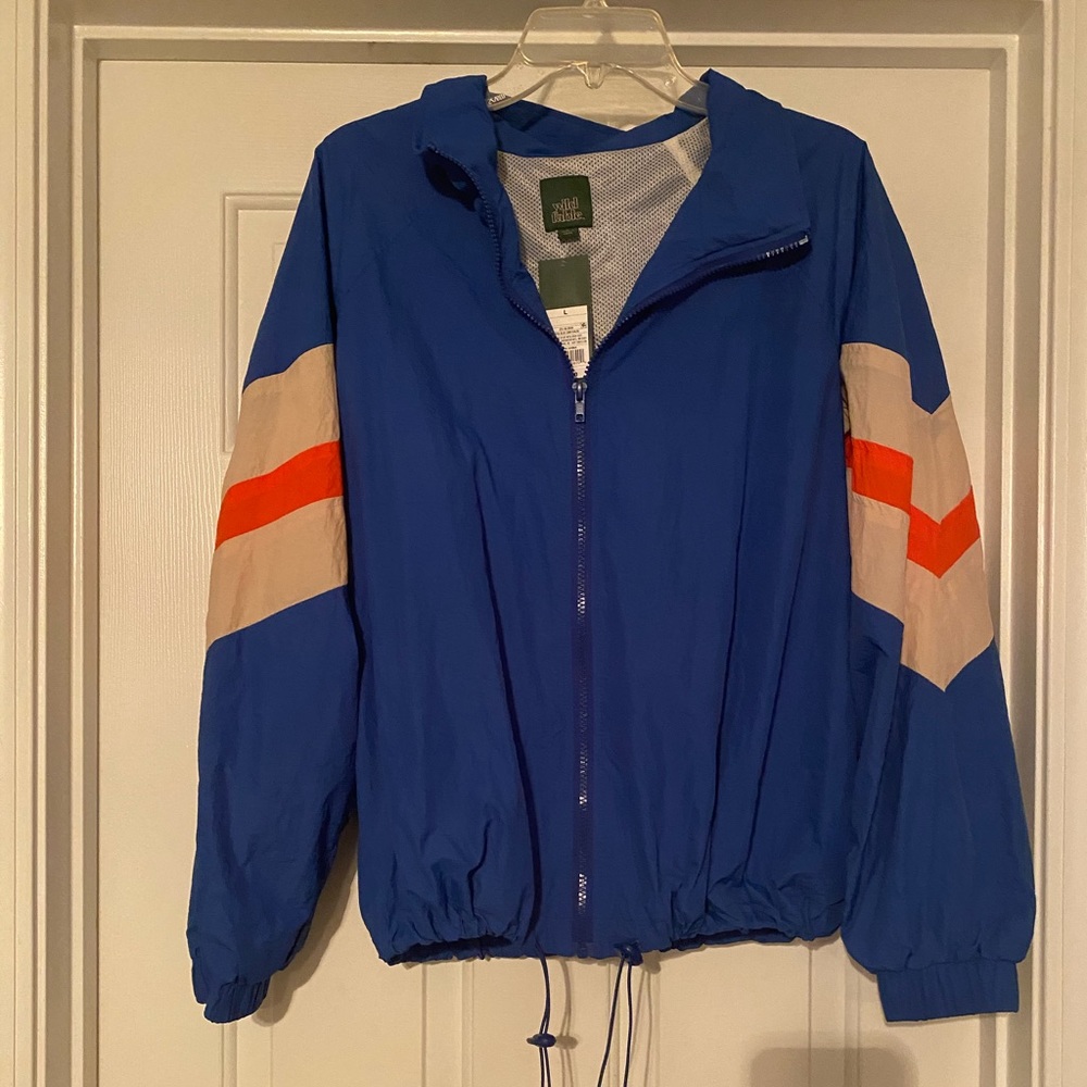 Blue bomber jacket
